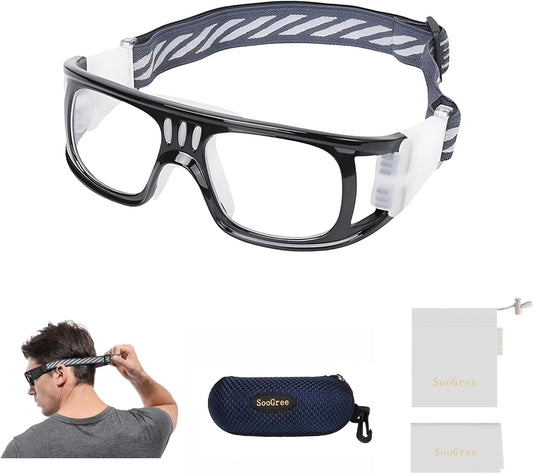 "N/A" Sports Goggles Glasses Men Racquetball Basketball Football Eyewear Protective Glasses Shock Collision Lens Replaceable