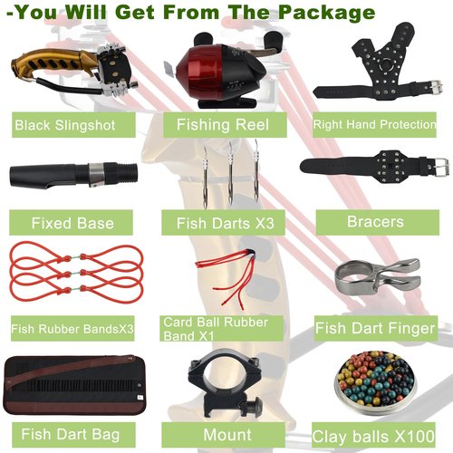JTXCDFHMJ Slingshot,Wrist Support Rocket Fishing and Hunting,Dual Purpose Slingshot for Hunting Hand (Gold Right)