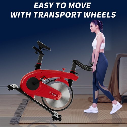 Exercise Bike,Indoor Cycling Bike,Stationary Bikes for Home with Silent Belt Drive，Adjustable Resistance& 300 LBS