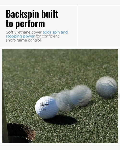 Legato Golf Balls LTX3085 | Designed to Help Golfers Break 90 | Maximized Distance with Soft Feel | 3 Piece | Urethane Cover | 85 Compression