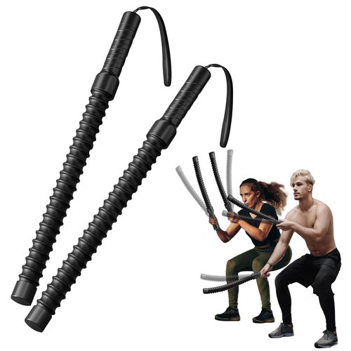 AEDNX 2Pcs Ropeless Battle Ropes Men Women for Home Gym, Portable Workout Ropes for HIIT Workouts, Low-Impact Cardio Training, Home Workout, Fitness Equipment