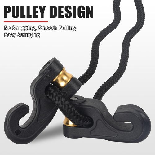 Archerest Crossbow Pull Cord, Crossbow Cocking Rope Device Double Handle Crossbow Drawstring Booster Clip Rope Cocker String Puller Tool Archery Bow Hunting Tools Accessories