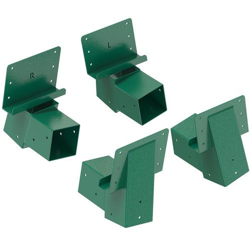 SELEWARE Deer Stand Brackets 4-Pack, Outdoor 4x4 Compound Angle Brackets, Elevator Bracket, Multi-Use Platform Bracket for Deer Stand, Hunting Blinds, Shooting Shack, Observation Decks, Tree Houses