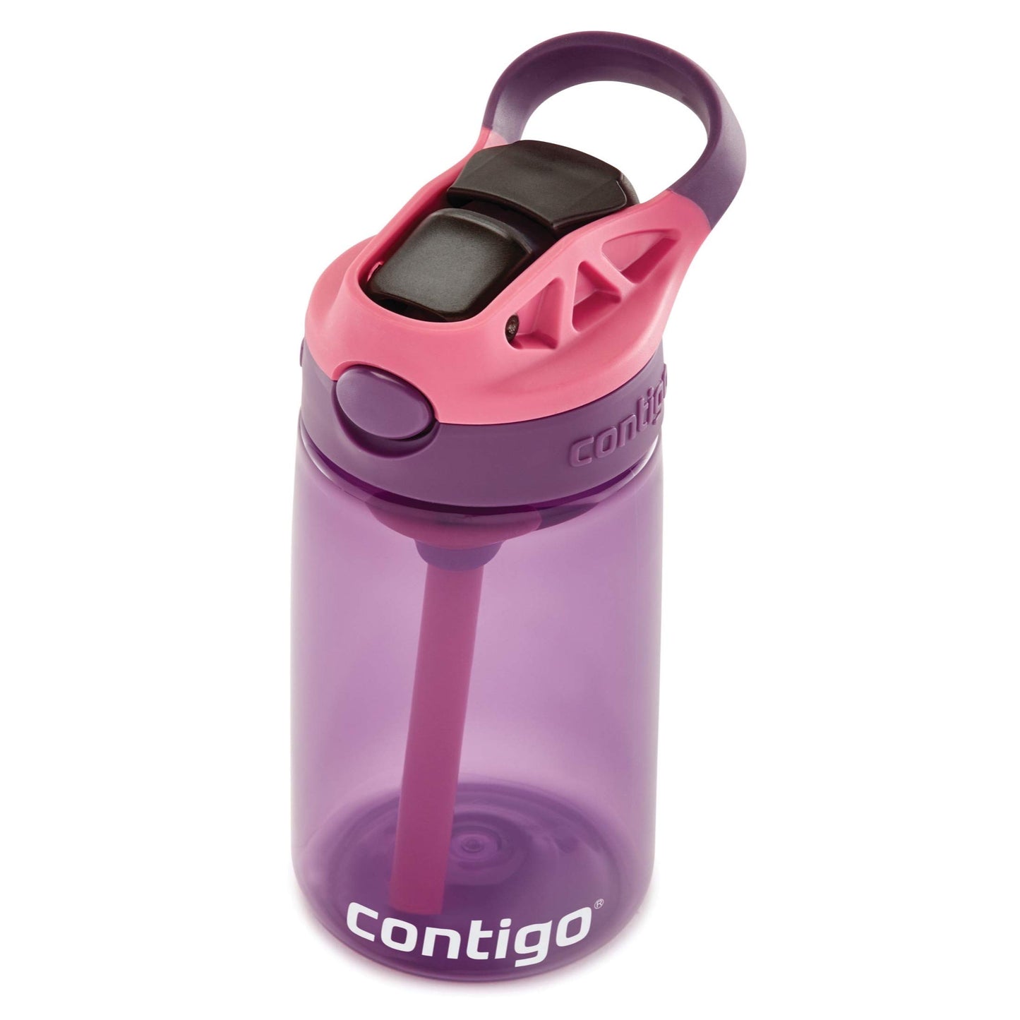 Contigo Kids Straw Water Bottle with AUTOSPOUT Lid, 14oz, Eggplant