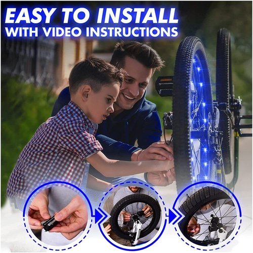 Activ Life Bike Wheel Lights (2 Tire, Multicolor) Top Easter Basket Stuffers for Kids Girls Boys Teen Gifts; Best Spring Break Essentials & Beach Vacation Must Haves; Cool Family Fun Bday Presents