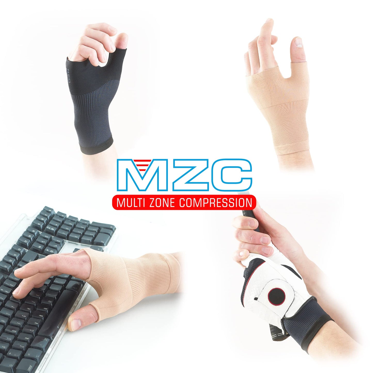 Neo-G Wrist and Thumb Support for Arthritis, Joint Pain, Tendonitis, Sprain - Wrist Brace Wrist Compression Hand Support - L - Beige