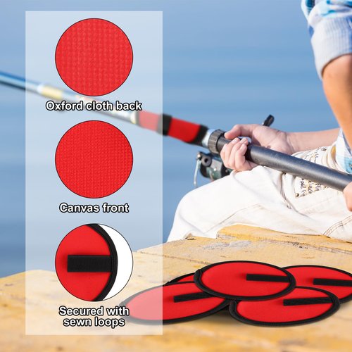 BOXOB 4pcs Fishing Lure Covers, 5.91 Inch Fishing Hook Covers Fish Pole Sleeve Fish Bait Gloves Protectors Wraps Essential Gear for Fishermen Gift