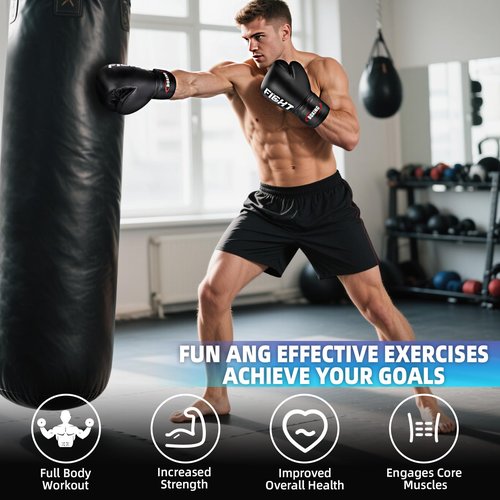 Boxing Gloves for Men and Women, Pro Training Sparring Muay Thai Gloves, Adults Heavy Punching Bag Gloves for Boxing Kickboxing Mixed Martial Arts MMA Training, Multi Layered, Ventilated
