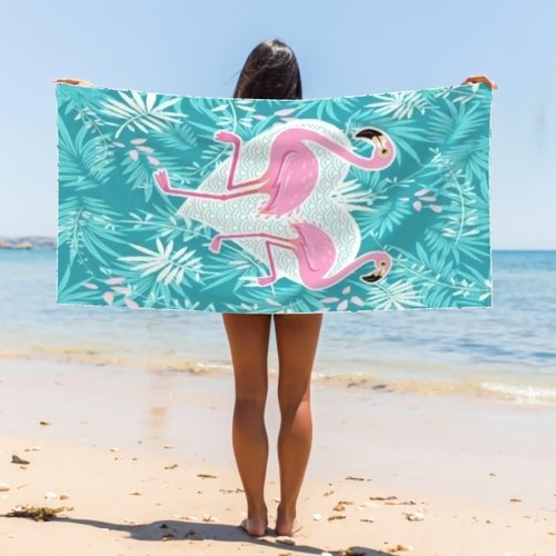 Beach Towel Microfiber Thin Lightweight Soft Absorbent Oversized Towels Quick Dry Sand Free Easy Pack Pool Swim Camping Beach Vacation Essentials Travel Things Adults Gift Accessories (Flamingo)