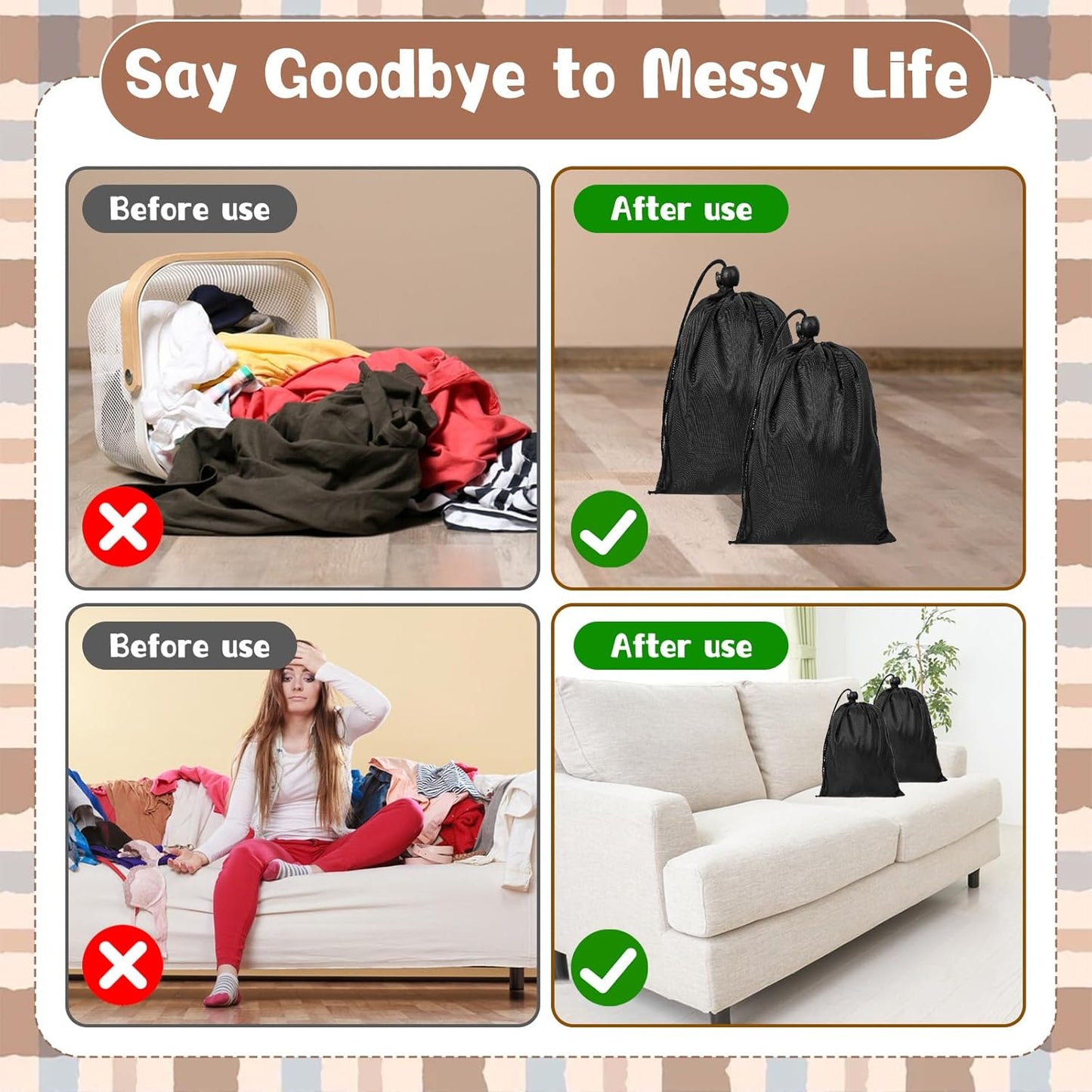 12pcs Black Oxford Cloth Drawstring Bag,Waterproof Cinch Ditty Bag,String Bags for Gifts Games Storage DIY for Women Men