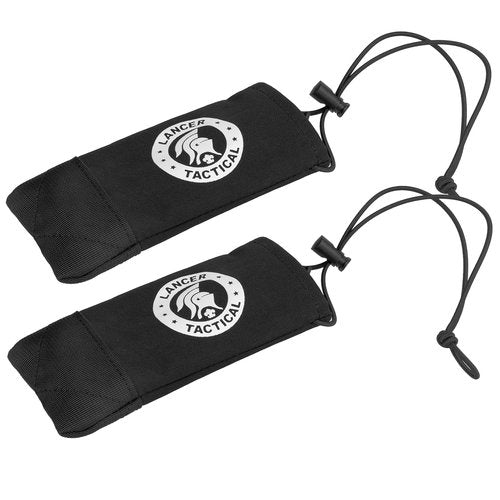 Lancer Tactical Airsoft Tactical Airsoft Barrel Cover w/Bungee Cord for Airsoft Guns and Paintball Markers-2 Pack (Black)