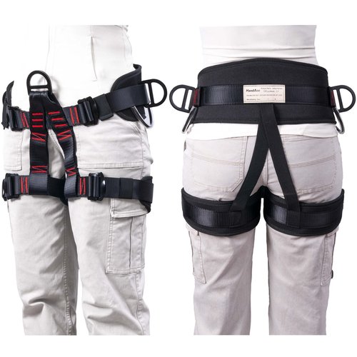 HandAcc Climbing Belts, Adjustable Thicken Professional Safety Belt, Climbing Gear for Tree Climbing, Fire Rescue, Roofing, Rappelling And Expanding Training