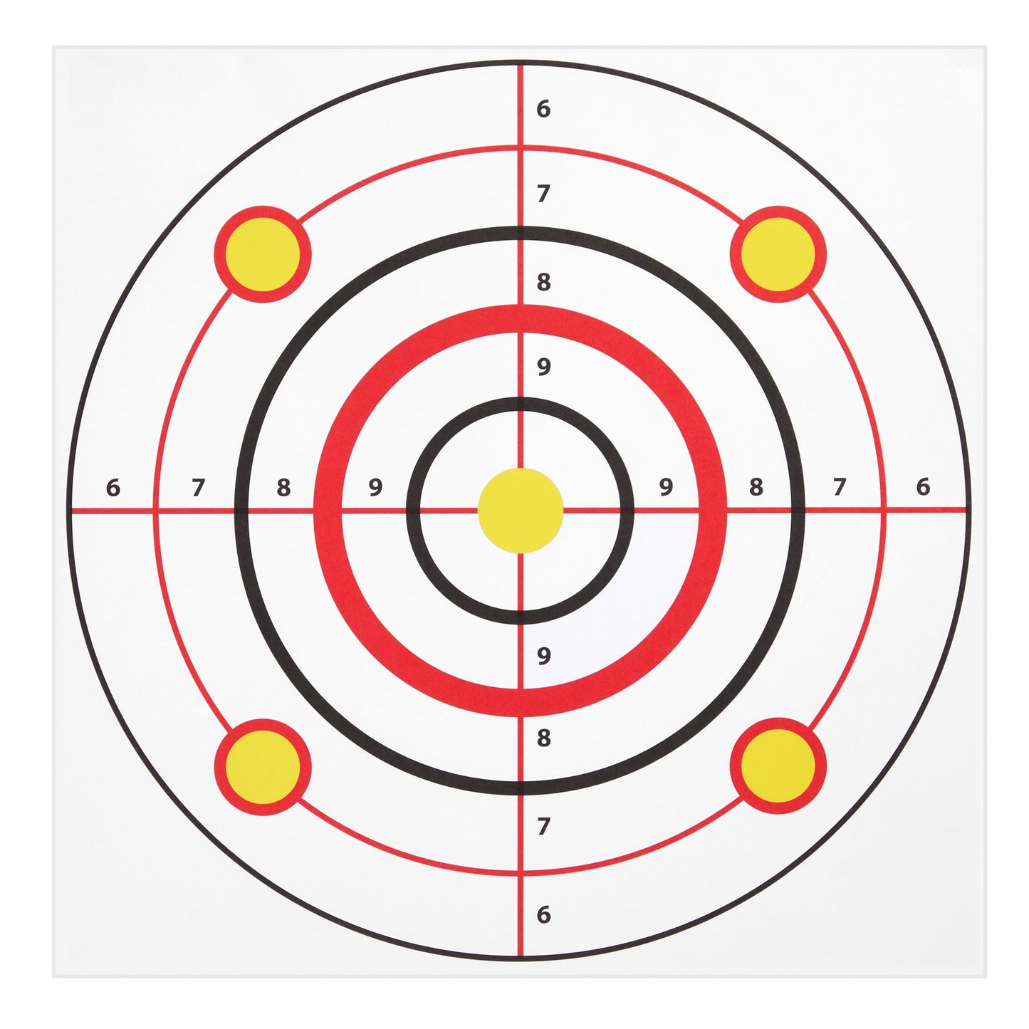 Juvale 50 Pack Paper Shooting Targets for Range - Paper Targets Bulk for Hunting, Handguns, Shooting Accessories, & Archery Accessories - Bullseye Design (11x11 in)