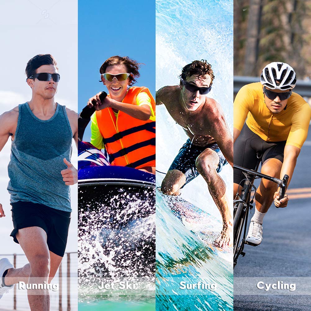 BEACOOL Polarized Sports Sunglasses for Men Women Youth Baseball Fishing Cycling Running Golf Motorcycle Tac Glasses UV400