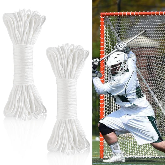2 Pcs Lacrosse Goal Net Lacing Cord 115ft/35m Long, 4mm Thick, Lacrosse Net Rope for Lacrosse Hockey Soccer Backstop Cage Net Backyard Collegiate High School Youth, Net Not Include