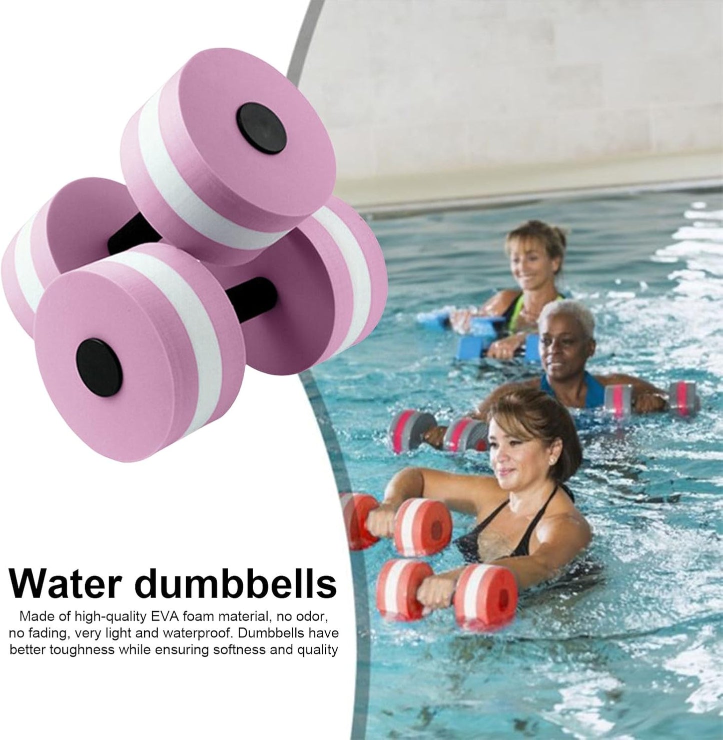 1pc Aquatic Dumbells,Water Weights for Pool Exercise,Aqua Fitness Barbells for Men Women,Water Aerobics Equipment,Water Weight Water Aerobics Dumbell Exercises Equipment for Weight Loss