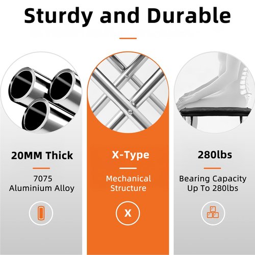Howillto Camping Stool, 16in Tall Portable Folding Stool with Carry Bag, Upgraded Ultralight Chair with Roomy Seat for Adults, Holds 280lbs, Ideal for Hiking, Fishing, Outdoor Use, Black