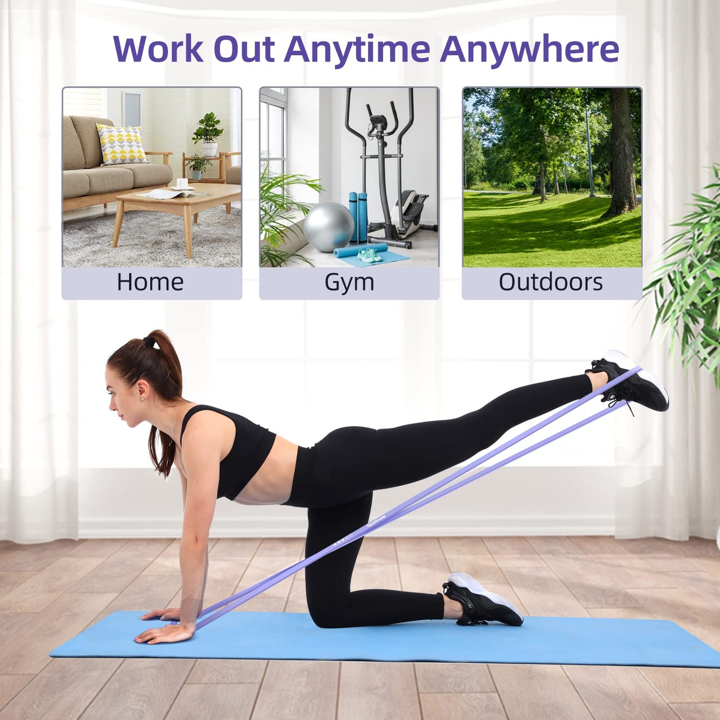 Sportneer Resistance Bands for Working Out Pull Up Bands 5-130lb Pilates