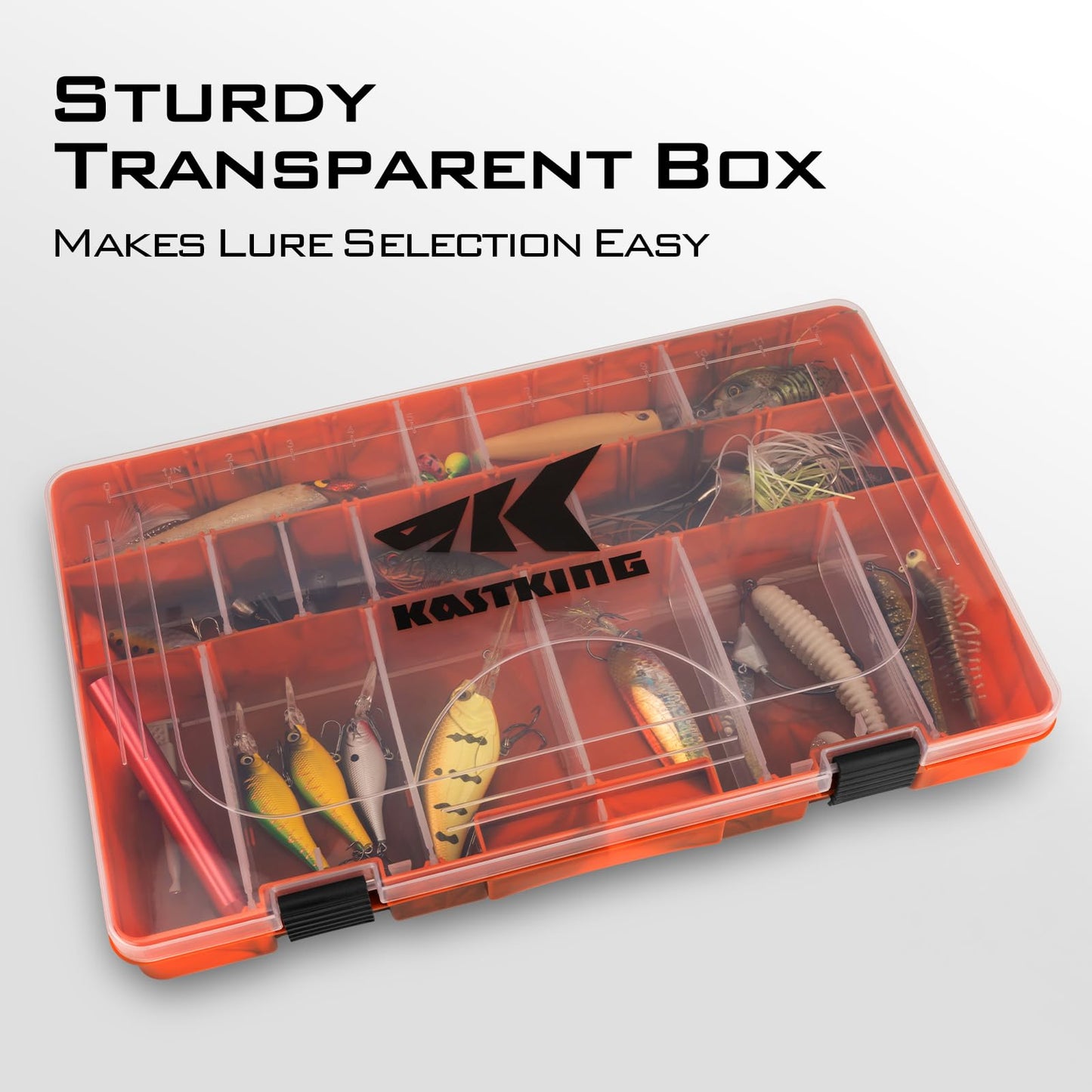KastKing Bait Vault Camouflage Tackle Box, Plastic Fishing Tackle Box Storage Organizer with Removable Dividers, 4 Packs Tackle Trays Terminal Tackle Storage, Right Angle Lure Boxes