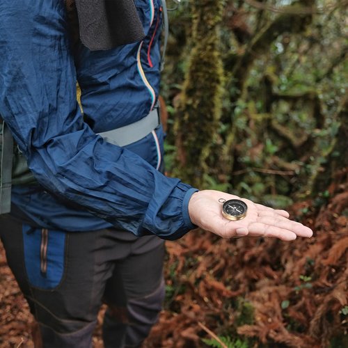 TIXIPEM Pocket Compass [2PCS] - Survival Sports Navigation Compass with Key Ring for Hiking & Camping - [Yellow] Outdoor Activities Accessory