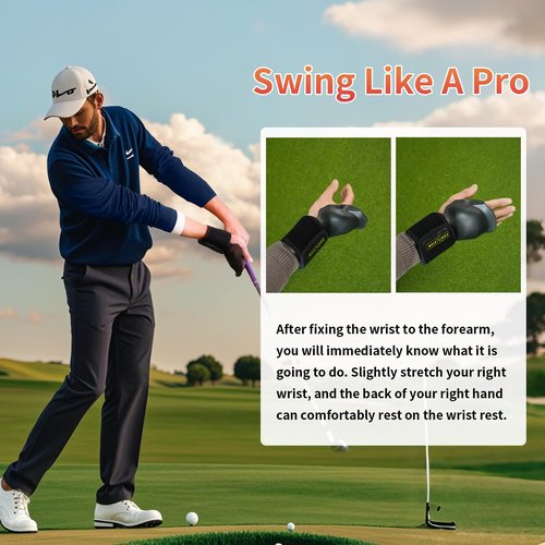 MELE LINKS Golf Swing Trainer, Golf Training Aid, Golf Wrist Training Aid, Golf Swing Training Aid, Golf Training Aids, Golf Swing Trainers, Essential Swing Posture Corrector for Beginners #A