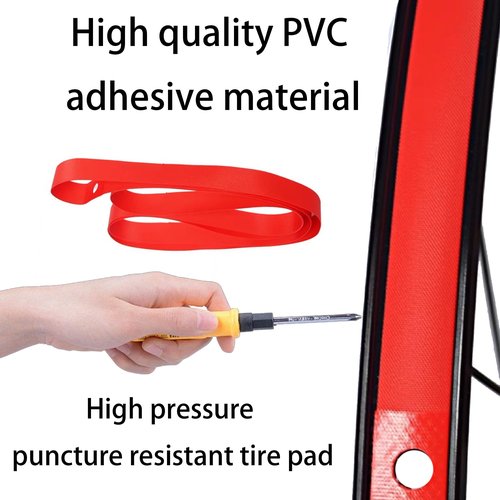 Runseaway 2Pcs 20” Bicycle Rim Strip Rim Tape, High-Pressure & Puncture Resistant Inner Tube Protection Pad, Elastic PVC Bike Wheel Liner Tire Liners for Mountain & Road Bikes