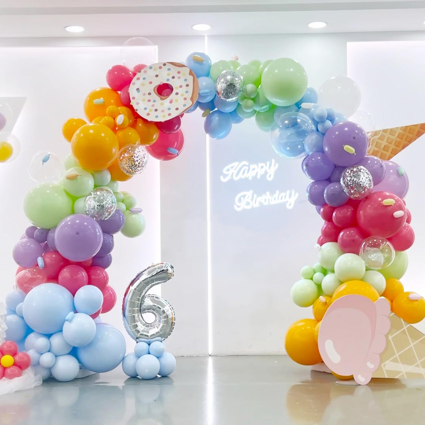 Acclsoop Balloon Arch Kit with Balloon Pump Electric, Improved Balloon Arch Stand with Base for Floor Gender Reveal Wedding Birthday Graduations Party Decorations