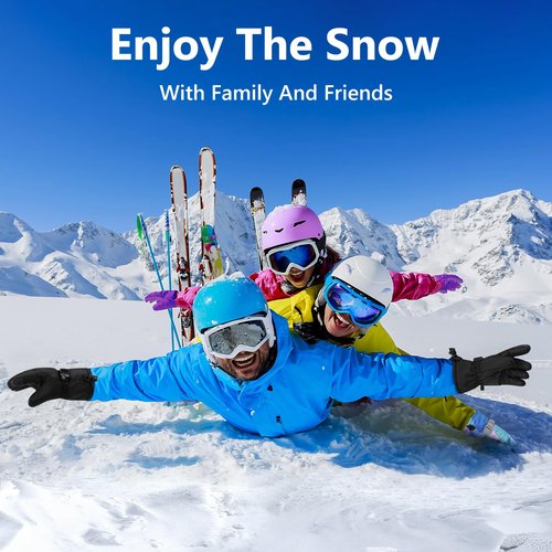 Ski Gloves, Warmest Waterproof and Breathable Snow Gloves for Cold Weather, Fits Both Men & Women,for Parent Child Outdoor