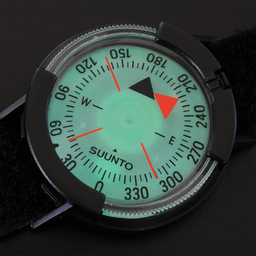 SUUNTO M-9 Wrist Compass, Northern Hemisphere, Multifunctional Compass with Velcro Wristband, Compact Waterproof Navigation Comapss for Hiking & Adventure, Black