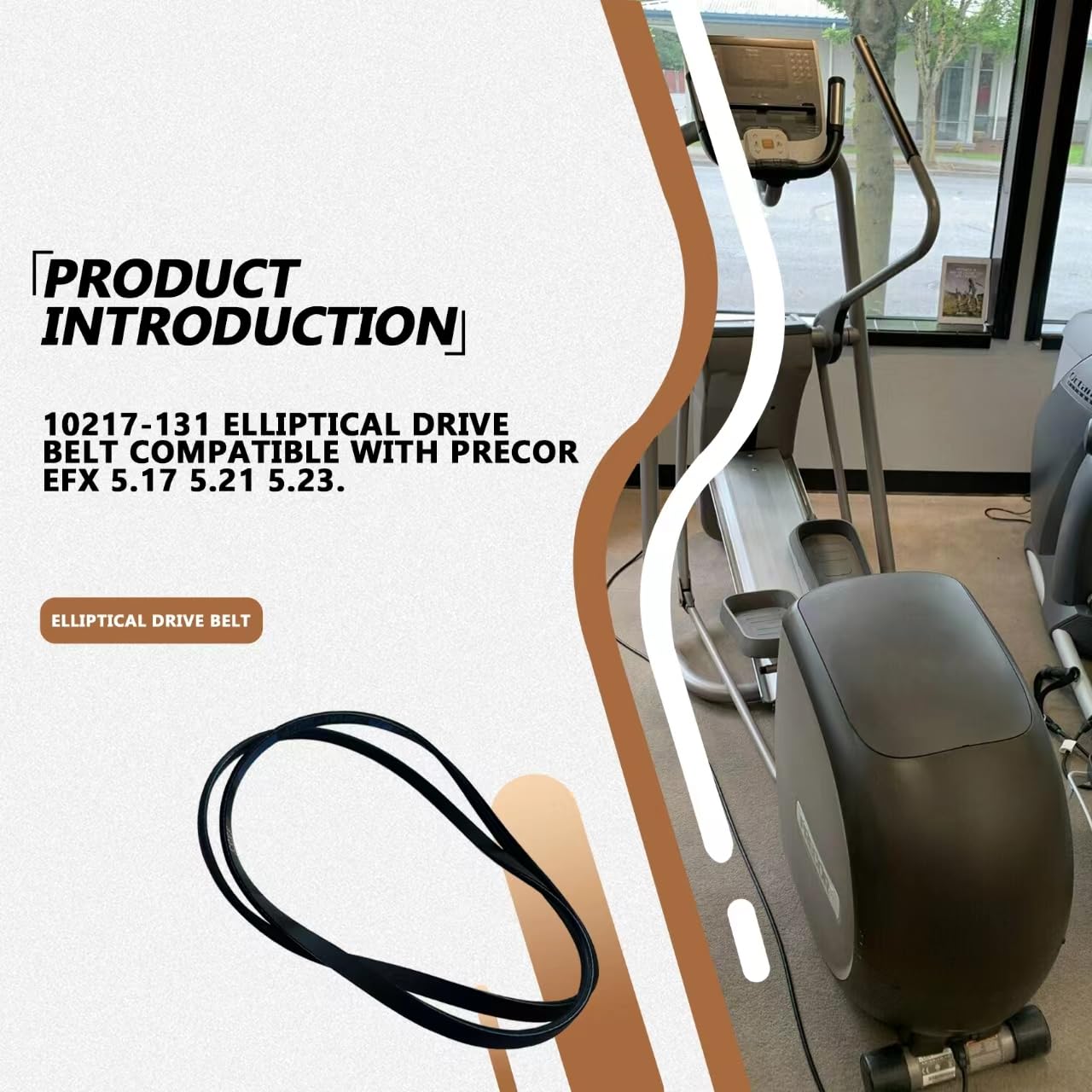 10217-131 Elliptical Drive Belt fits for Precor EFX 5.17 5.21 5.23,Compatible with Many Precor EFX Models