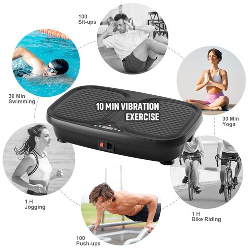 Vibration Plate Exercise Machine - Weight Loss & Toning for Cardio Fitness Home Gym Fitness Equipment for Lymphatic Drainage and Weight Loss Whole Body Workout Shaping
