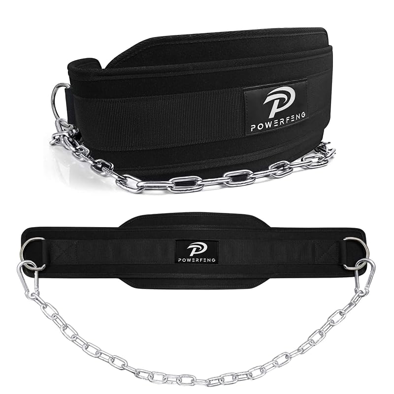Weighted Dip Belt with Heavy-Duty Chain for Dips, Pull-Ups & Squats