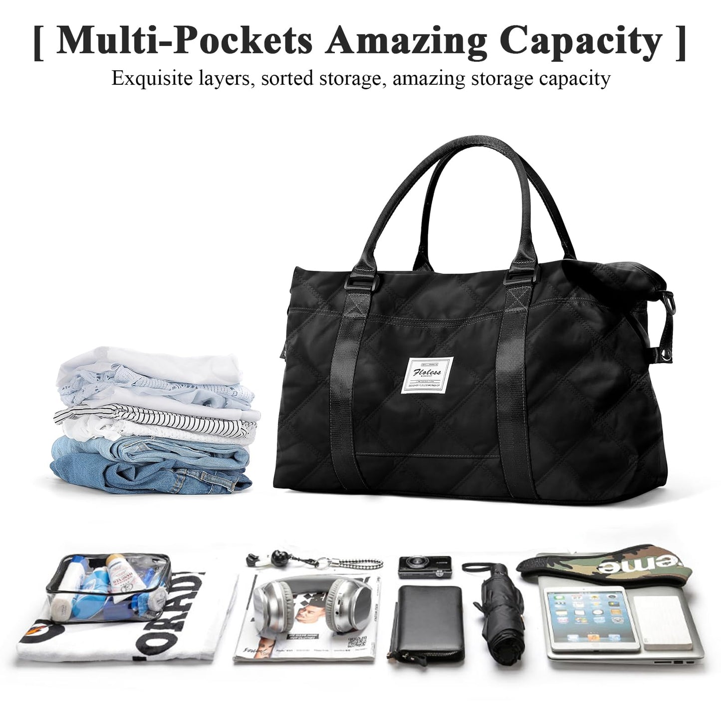 Travel Duffel Bag,Overnight Weekender Bags for Women with Wet Pocket