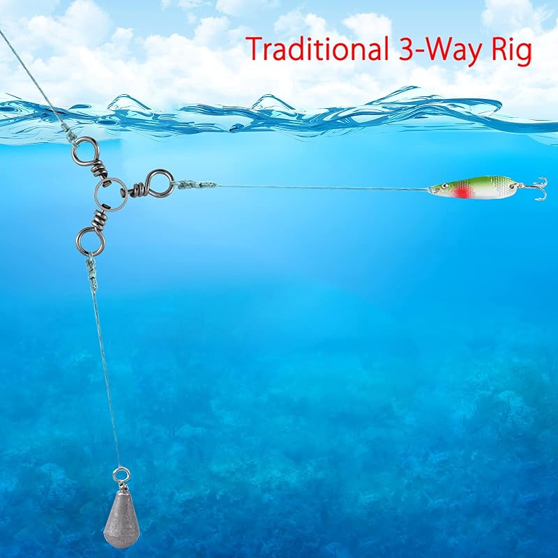 Dr.Fish 50 Pack 3-Way Swivel Fishing Tackle - 83Lb-50 Pack Variation