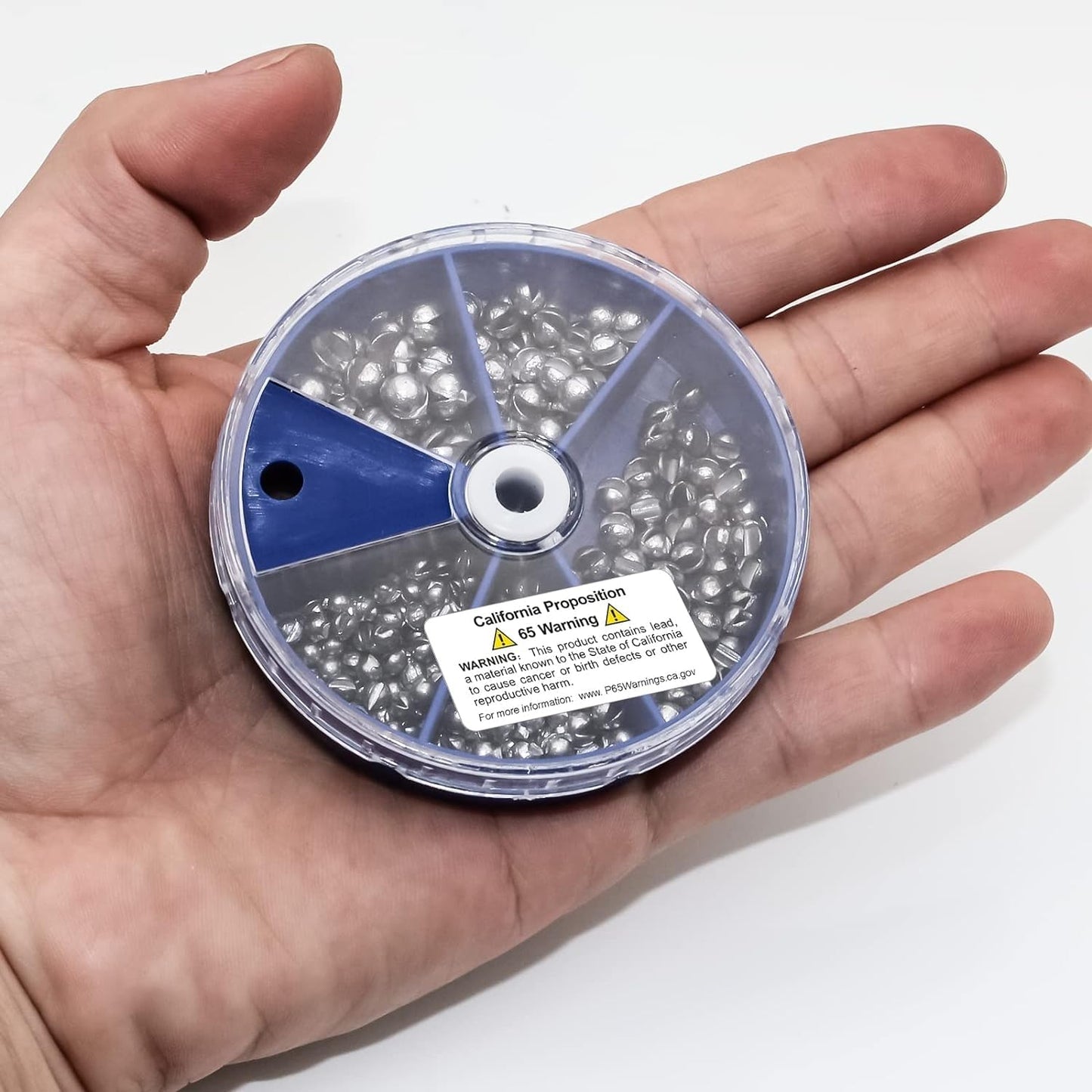 FREGITO Fishing Weight Sinkers,100pcs Weight Sinkers 5 Sizes Lead Weights Round Split Shot Sinker Removable Fishing Weights Sinkers