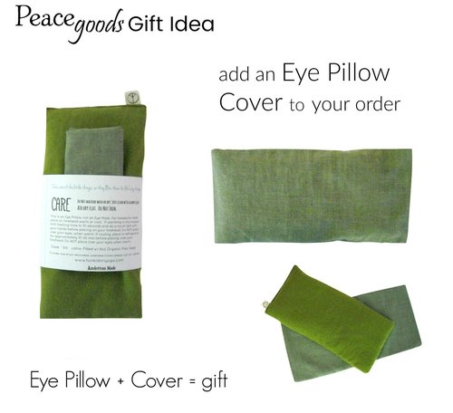 Peacegoods Unscented Eye Pillow - Soft & Soothing Gauze Cotton Filled with Flax Seed Weighted for Yoga Meditation Headache Relief Sleep Massage - Yellow