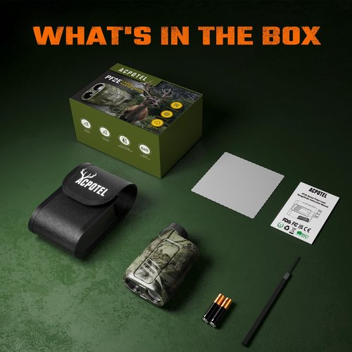 ACPOTEL Precision Hunting Range Finder, ±0.5yd Accuracy, 1000Yd Range, 6X Magnification, Rain & Fog Mode, 0.3s Instant Measurement | Lightweight Laser Range Finder for Hunting & Durable