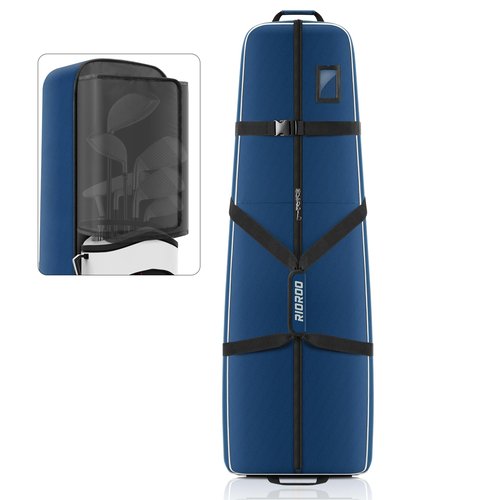 RIOROO Golf Travel Bags for Airlines with Wheels, Soft-Sided 900D Oxford Cover, Padded Club Protection, Universal Fit Golf Gifts for Men and Women