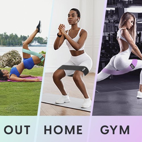 Fabric Resistance Bands for Working Out ??4 Durable Exercise Bands for Women & Men, Non-Slip & Non-Pinching Workout Bands ??Multiple Resistance Levels Booty Bands for Legs Butt Glutes Hips Abs & More