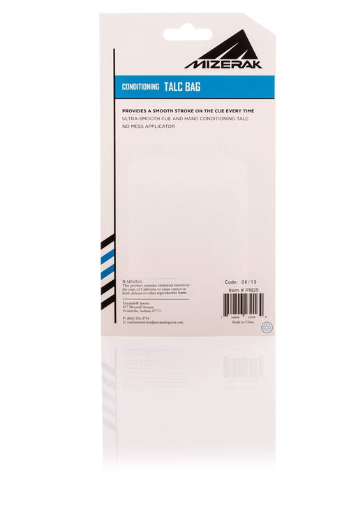 Mizerak Talc Bag, grey, 5 x 4 x .5 inches