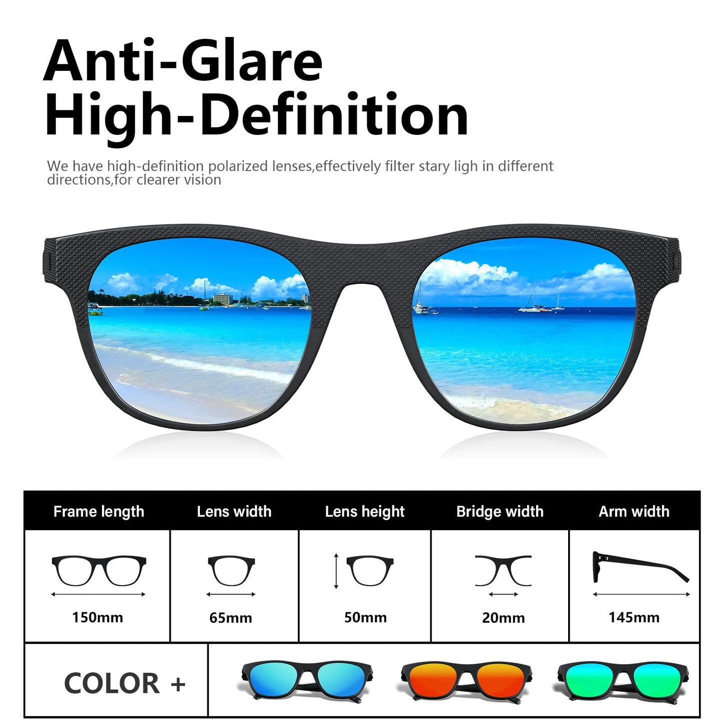 IKTOD 4 Pack Polarized Sunglasses for Men and Women,UV Protection Mens Sun Glasses for Fishing Running Cycling Driving (4 Pack-Black/Black/Black/Black-M03)