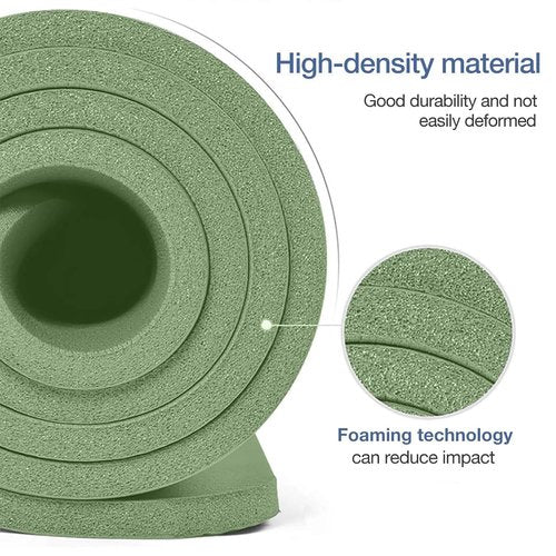 Gruper Thick Yoga Mat Non Slip, Large Size 72" L x 32" W x 0.6" TH, Premium Exercise & Fitness Mat with Carrying Strap and Bag, Workout Mats for Home (Matcha, 0.6 * 32 * 72 Inches)