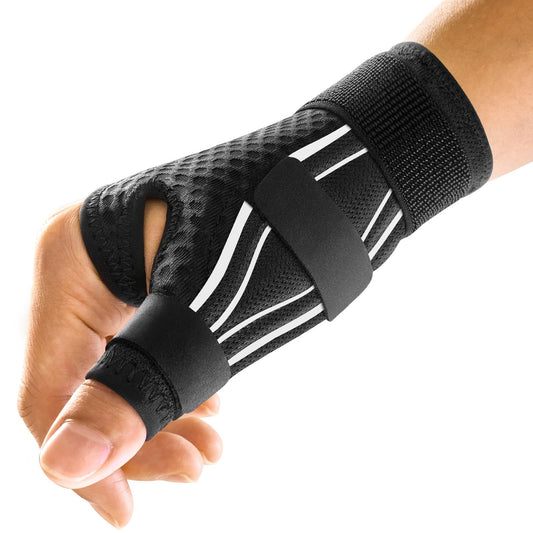 FREETOO Trigger Finger Splint for Thumb, Thumb Brace Right Hand Left Hand for Arthritis Pain and Support, Thumb Spica Splint for Trigger Thumb Tendonitis, Sprain. Fits Palm from 6.2‘’-7.5‘’ XS White