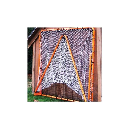 EZGoal 2” Professional folding 6' x 6' lacrosse Metal Goal with a Pro LAX Rocket Throwback Rebounder Trainer to Practice Your Passes and Catches, Orange, 6 x 6-Feet (87615)