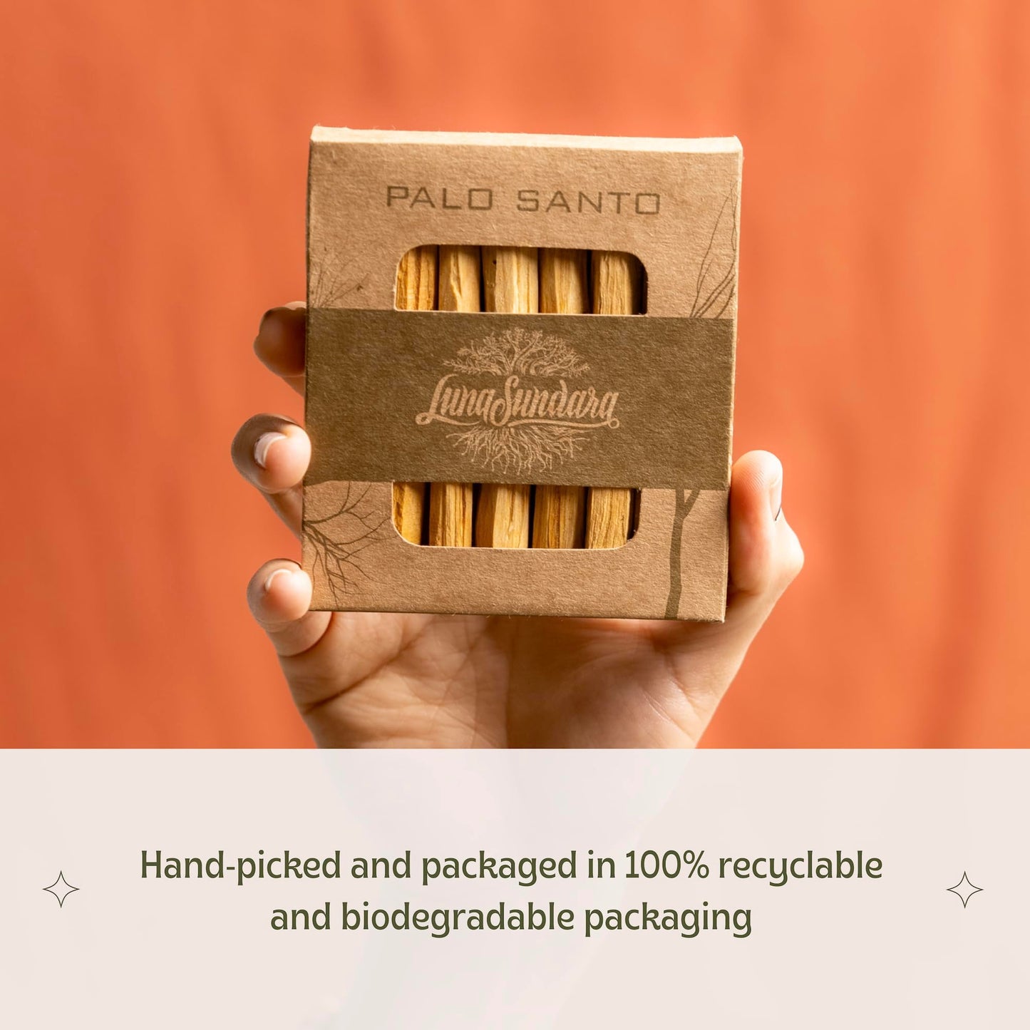 Luna Sundara Palo Santo Smudging Sticks, 8 Wild Harvested Sticks