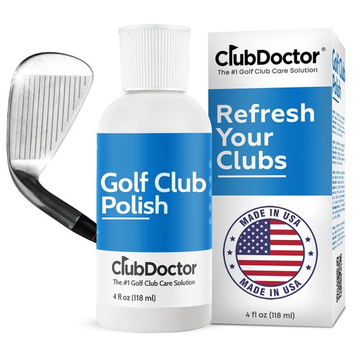 Club Doctor Golf Club Polish, Made in USA for Golfers, Restores, Shines, Polishes - Works on Drivers, Irons, Putters, Woods