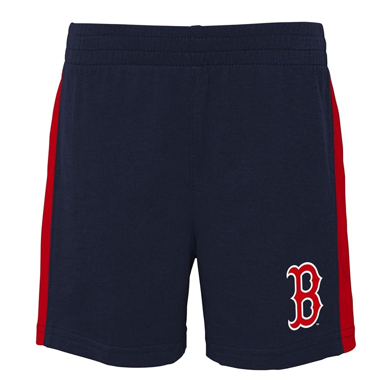 Outerstuff MLB Kids 4-7 The Line Up 2-Piece Short Sleeve Tee & Shorts Set - Boston Red Sox