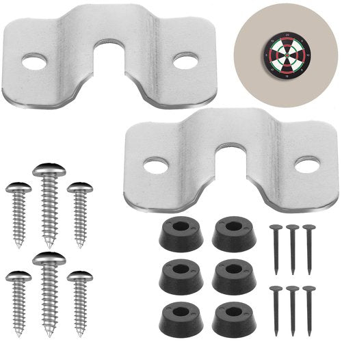 CIATBYYJ 2Set Dartboard Hanger, Stainless Steel Dartboard Mounting Bracket Wall Bracket with Screws for Hanging Dartboard Dart Games