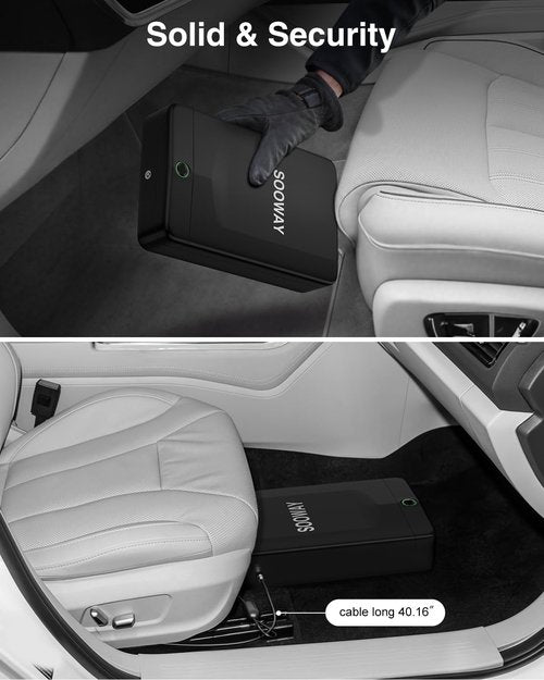 Gun Safe, Small Pistol Safe Biometric Gun Safe for Handgun, Portable Fingerprint Quick Access Gun Lock Box for Car Travel Nightstand Bedside