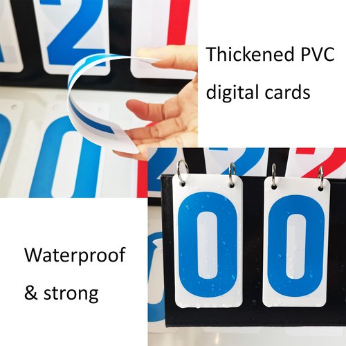 SUNIVOLSY Scoreboard, 4 Digits Portable Score Keeper Counter Flipper for Football Basketball Tennis